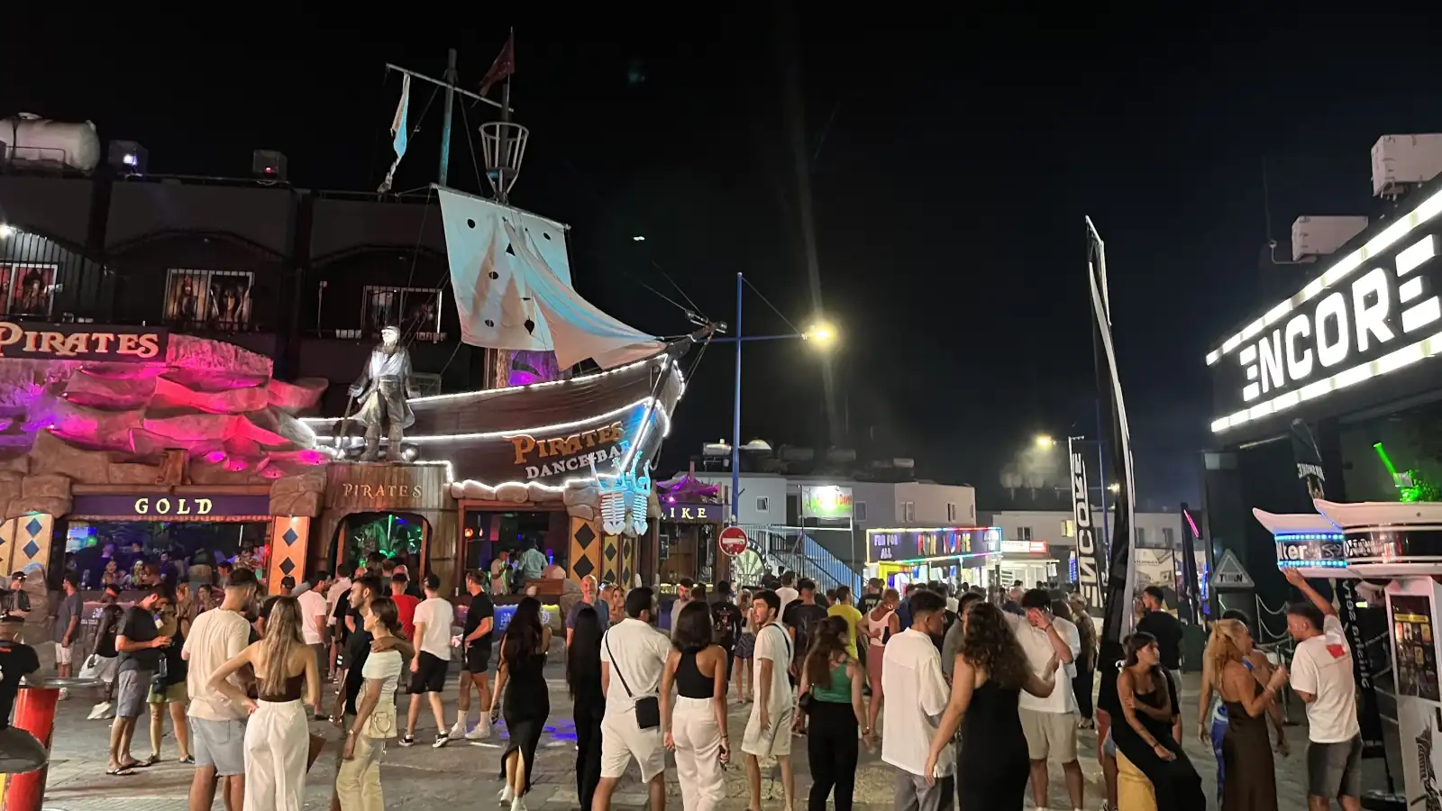 Ayia Napa club party lights and DJ atmosphere